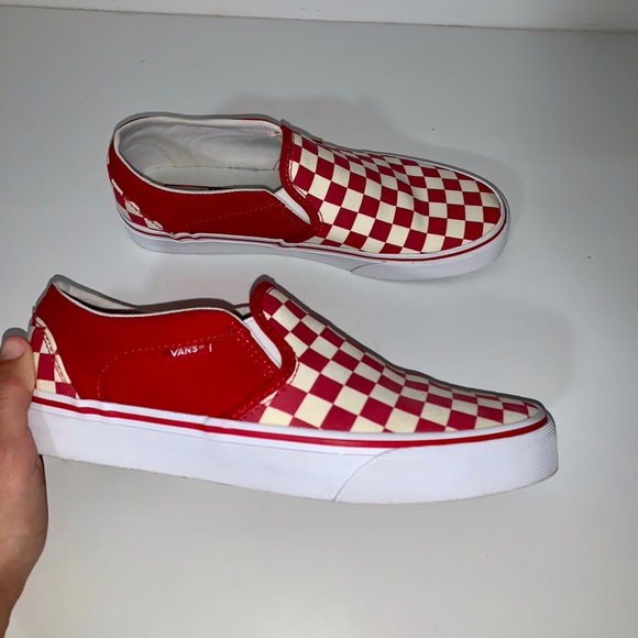Vans Shoes - Van’s Checkerboard Classic Slip-On - Red Size 9 (8)